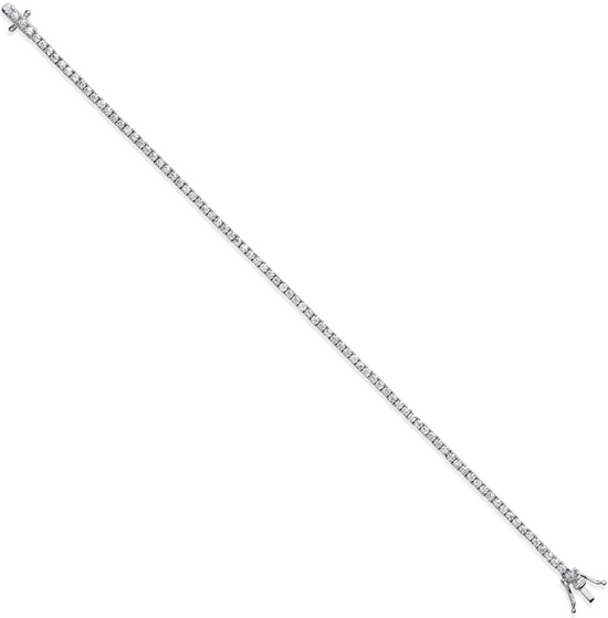 Silver High CZ Setting 2.6mm Tennis Bracelet